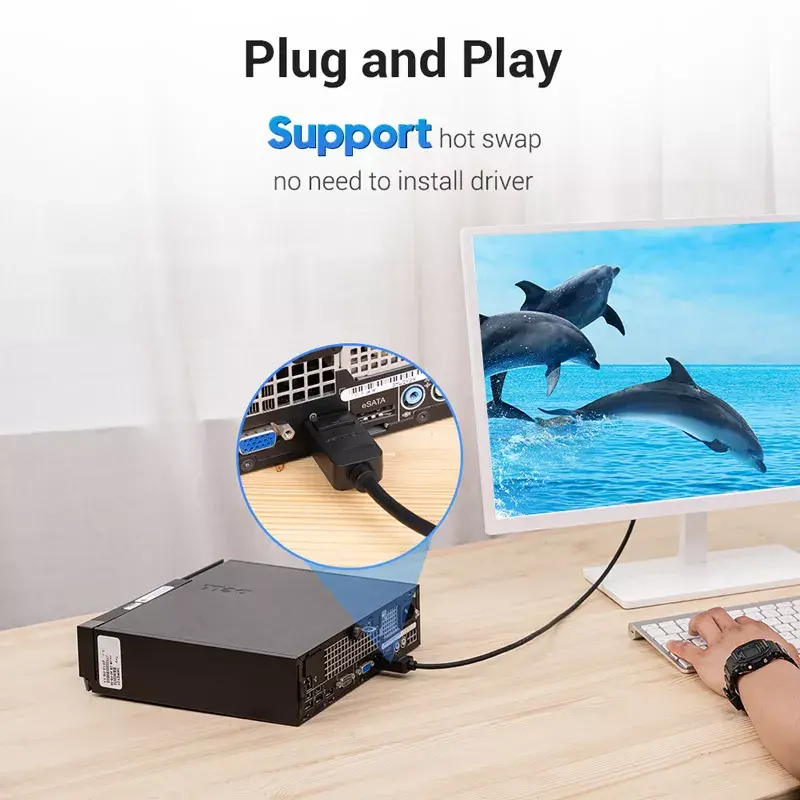 Cable Vention HAFBH de DisplayPort a DVI, 2 m