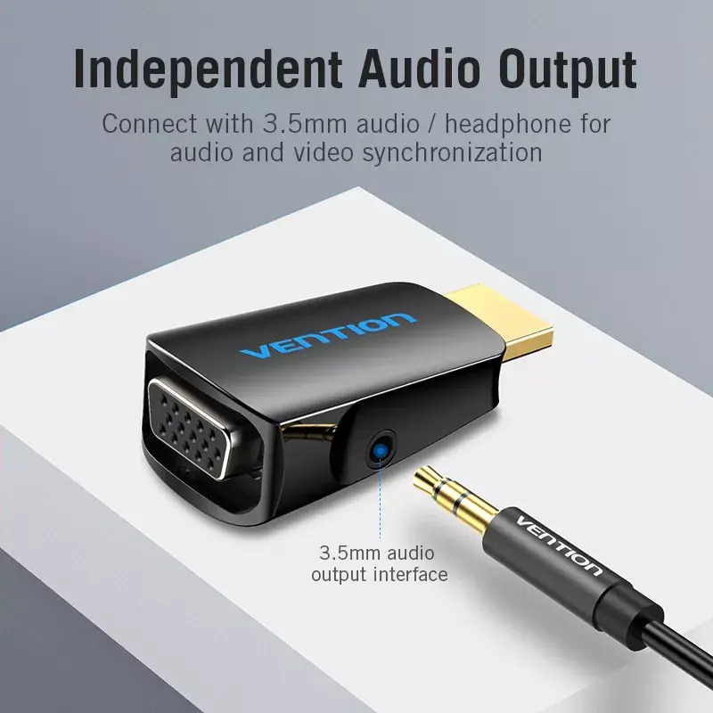 Vention AIDB0 conversor de HDMI a VGA, audio de 3,5 mm