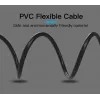 Cable de audio Vention 3,5 mm jack a 2×RCA, 1,5 m, aluminio/negro