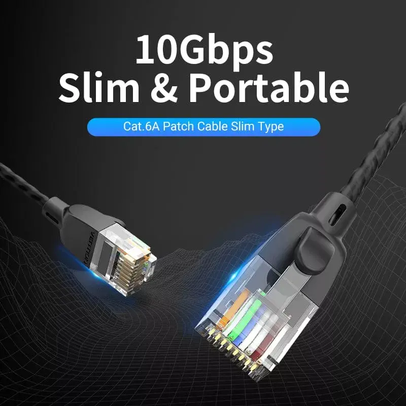 Vention IBIBJ cable de conexión Cat.6A UTP, 5 m, negro