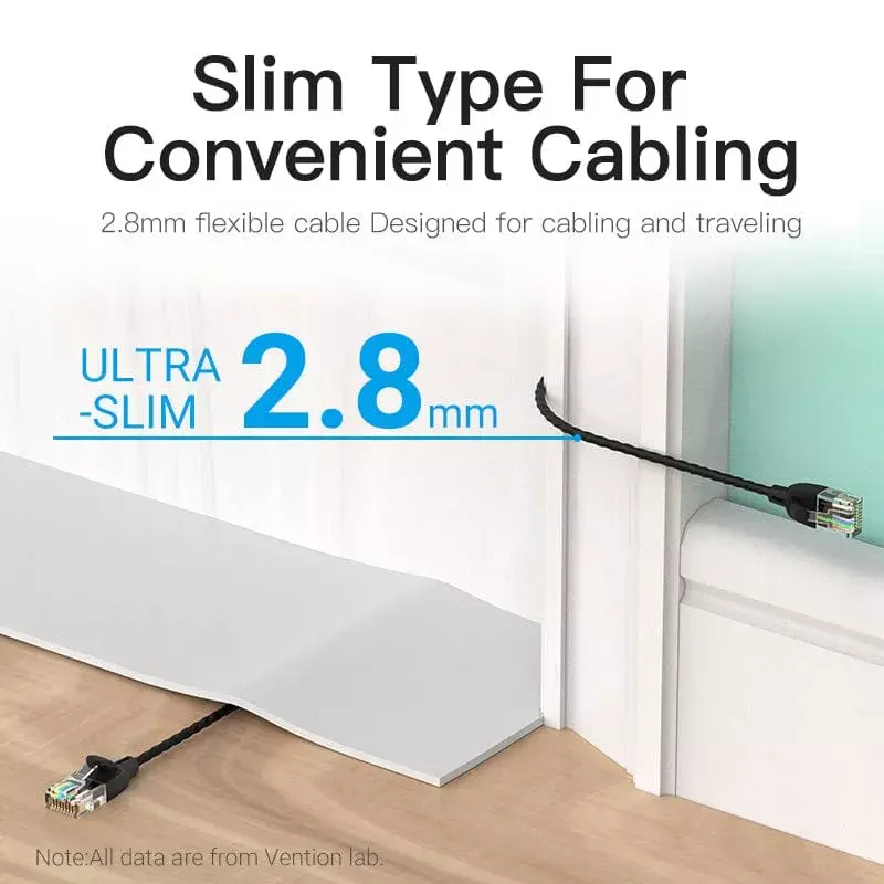 Vention IBIBJ cable de conexión Cat.6A UTP, 5 m, negro