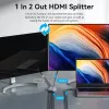 Vention AKPH0 conmutador HDMI bidireccional de 2 puertos, 8K, aleación de aluminio, gris