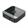 Conmutador HDMI bidireccional 2 puertos 4K Vention AKOB0 — 3 conectores HDMI, 3840×2160@60Hz, ABS, Plug and Play