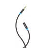 Cable de extensión de audio Vention 3,5 mm 1,5 m, conector macho a conector hembra, recubierto de algodón, acabado metálico negro