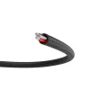 Cable de extensión de audio Vention 3,5 mm 1,5 m, conector macho a conector hembra, recubierto de algodón, acabado metálico negro