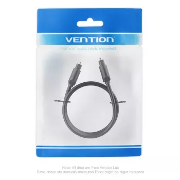 Cable de fibra óptica Vention 1M negro TOSLINK conector macho a conector macho