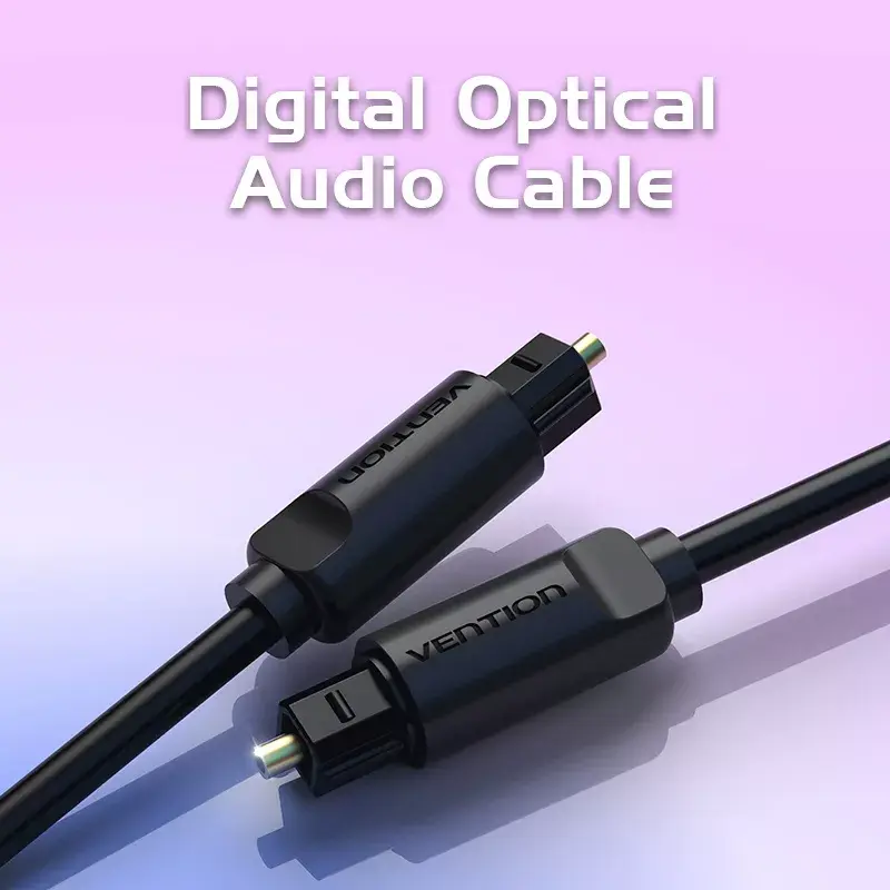 Cable de fibra óptica Vention 1M negro TOSLINK conector macho a conector macho