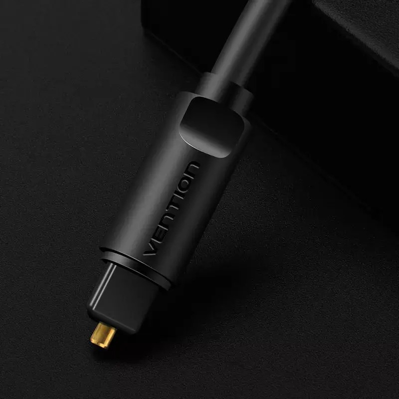 Cable de fibra óptica Vention 1M negro TOSLINK conector macho a conector macho