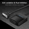Convertidor VGA a HDMI Vention 0,15 m negro VGA HDMI Micro-USB audio