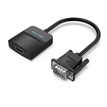 Convertidor VGA a HDMI Vention 0,15 m negro VGA HDMI Micro-USB audio