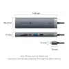 Vention TGVHB base de conexión USB-C 9 en 1, 4K 60Hz, 100W PD, 0,15 m