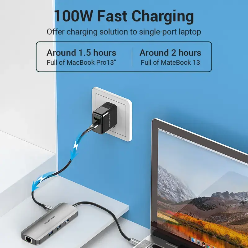 Vention TOLHB concentrador USB-C, 0,15 m