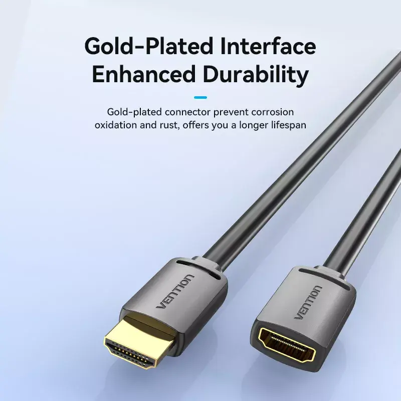 Vention AHCBF cable HDMI, HDMI macho a HDMI hembra, 1 m, 4K, negro