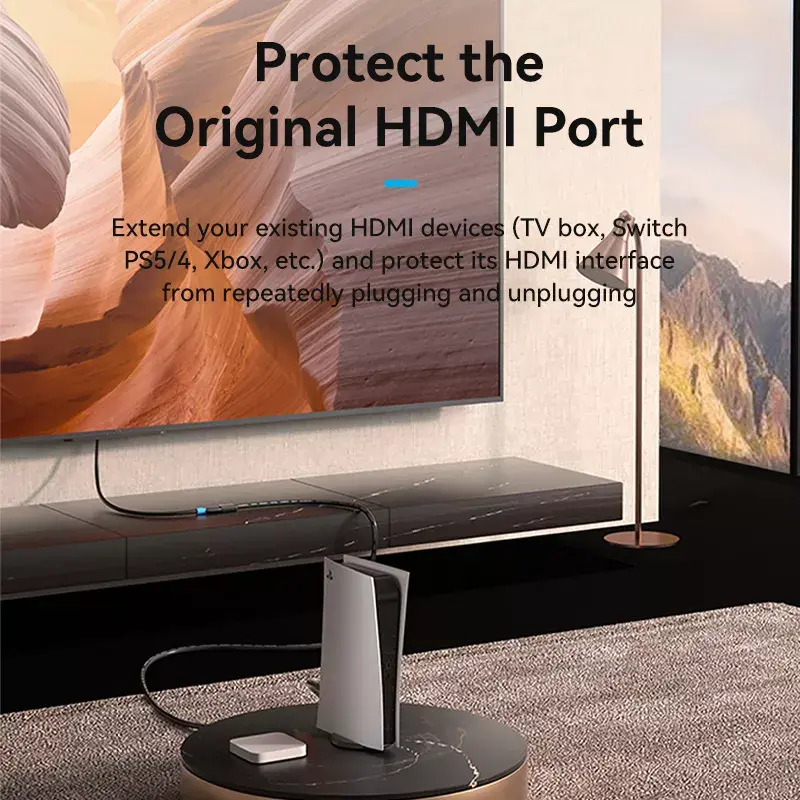 Vention AHCBF cable HDMI, HDMI macho a HDMI hembra, 1 m, 4K, negro