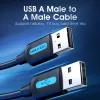 Vention COJBH cable USB 2.0, USB-A macho a USB-A macho, 2 m, 2 A, negro