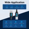 Vention COJBH cable USB 2.0, USB-A macho a USB-A macho, 2 m, 2 A, negro