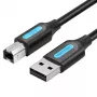 Vention COQBJ cable USB 2.0 A macho a B macho, 5 m, negro