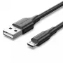 Cable Vention USB 2.0 conector macho A a conector macho Micro-B 2A 2M negro