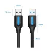 Vention CONBD cable USB 3.0, USB-A macho a USB-A macho, 0,5 m, PVC, negro