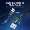 Vention CONBD cable USB 3.0, USB-A macho a USB-A macho, 0,5 m, PVC, negro