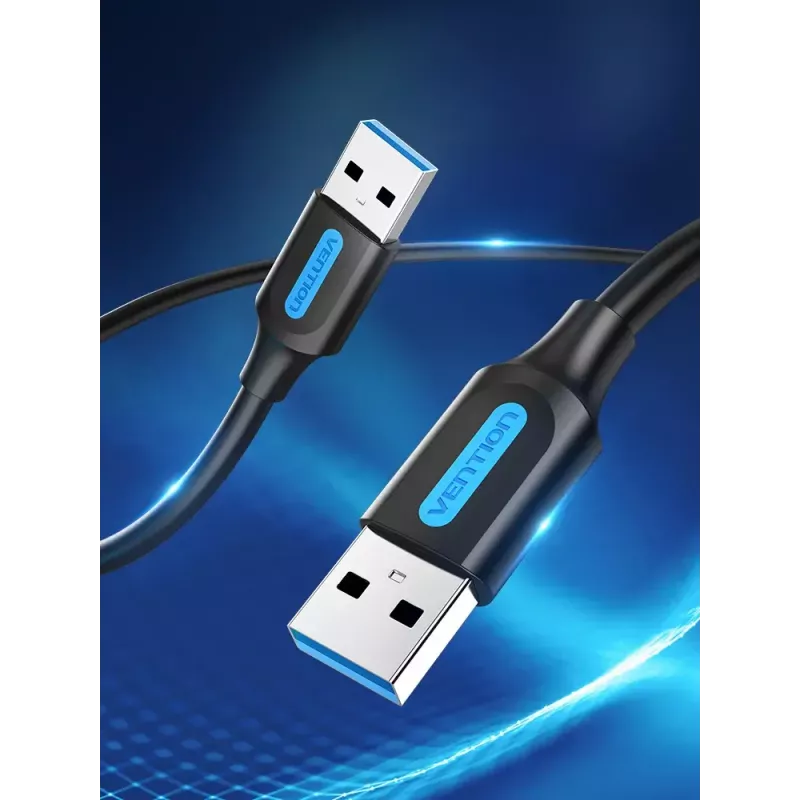 Vention CONBG cable USB 3.0, USB-A macho a USB-A macho, 1,5 m, PVC, negro