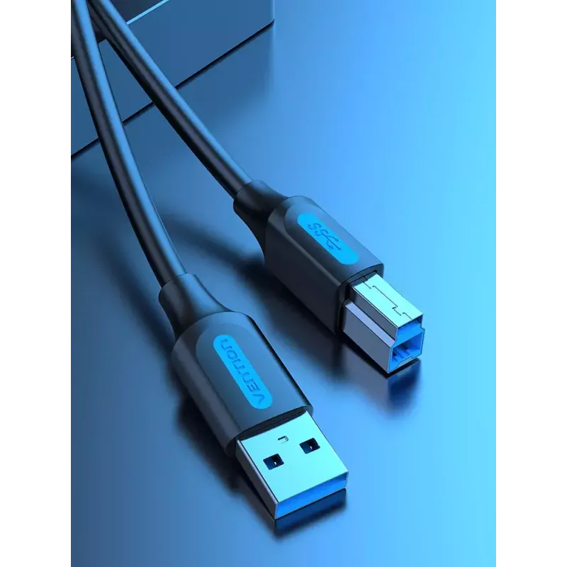 Vention COOBI cable de impresora USB 3.0, USB-A macho a USB-B macho, 3 m, 5 Gbps, negro