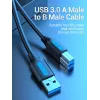 Vention COOBI cable de impresora USB 3.0, USB-A macho a USB-B macho, 3 m, 5 Gbps, negro