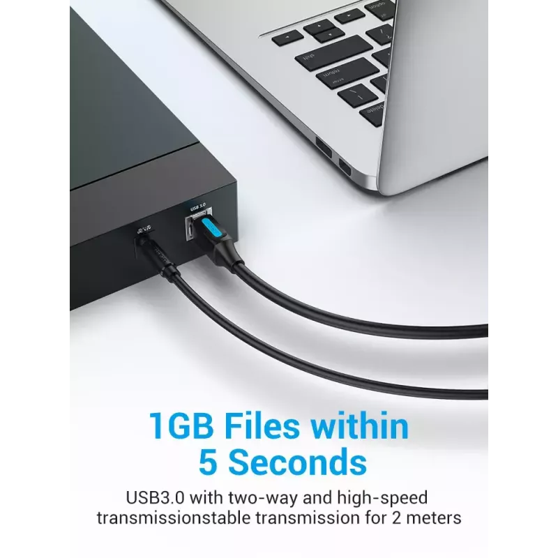 Vention COOBI cable de impresora USB 3.0, USB-A macho a USB-B macho, 3 m, 5 Gbps, negro