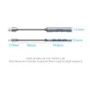 Vention CKOHB mini hub USB 3.0 4 en 1, 1x USB 3.0 + 3x USB 2.0, 5 Gbps, 0,15 m, aluminio, gris