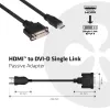 Adaptador pasivo CLUB3D HDMI a DVI Single Link 0,40 m HDMI DVI