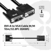 Cable DVI-A a VGA M/M CLUB3D CAC-1243 3m 28 AWG negro