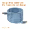 Club 3D CAC-3030 cable USB-C Magnetic-Coil, 240 W PD3.1, bidireccional, carga rápida, 2 m (6,56 ft), azul