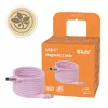 Cable CLUB3D USB-C Magnetic-Coil 240W rosa 2m USB 2.0