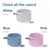 Cable USB-C Magnetic-Coil Club 3D CAC-3032 — blanco, diseño de bobina magnética para carga y transferencia de datos