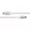 Cable USB-C Magnetic-Coil Club 3D CAC-3032 — blanco, diseño de bobina magnética para carga y transferencia de datos