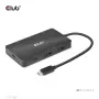 HUB CLUB3D USB Gen2 Type-C a Dual DisplayPort 4k60Hz 7-en-1