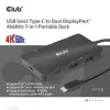 HUB CLUB3D USB Gen2 Type-C a Dual DisplayPort 4k60Hz 7-en-1