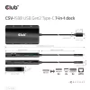 HUB CLUB3D USB Gen2 Type-C a Dual DisplayPort 4k60Hz 7-en-1