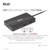 HUB CLUB3D USB Gen2 Type-C a Dual DisplayPort 4k60Hz 7-en-1