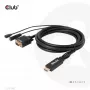 Cable CLUB3D HDMI a VGA M/M 2m 28AWG