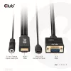 Club 3D CAC-1712 cable de HDMI a VGA M/M con alimentación Micro-USB y audio de 3,5 mm, 2 m (6,56 ft), 28AWG