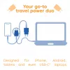 Cargador USB-C CLUB3D pack de 2 30 vatios blanco, interior, AC, azul