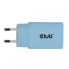 Cargador USB-C CLUB3D pack de 2 30 vatios blanco, interior, AC, azul