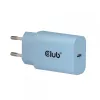 Cargador USB-C CLUB3D pack de 2 30 vatios blanco, interior, AC, azul