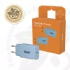 Cargador USB-C CLUB3D pack de 2 30 vatios blanco, interior, AC, azul