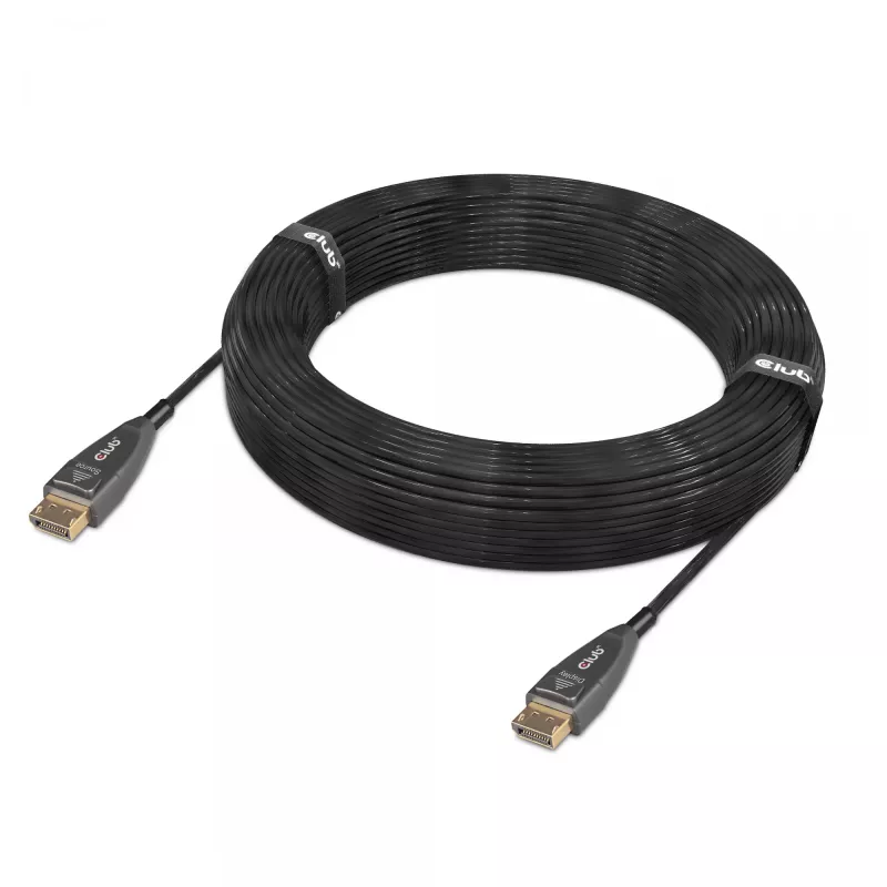 CLUB3D DisplayPort 1.4 Cable Óptico Activo Unidireccional 4K120Hz 8K60Hz M/M 20m/65.62ft
