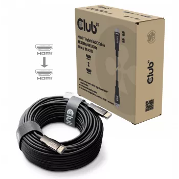 Cable AOC híbrido CLUB3D HDMI™ 8K60Hz/4K120Hz 30m / 98,42 ft, 30 m, HDMI tipo A (estándar), HDMI tipo A (estándar), 48 Gbit/s, negro