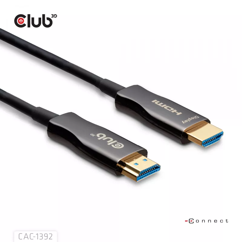 Cable AOC híbrido CLUB3D HDMI™ 8K60Hz/4K120Hz 30m / 98,42 ft, 30 m, HDMI tipo A (estándar), HDMI tipo A (estándar), 48 Gbit/s, negro