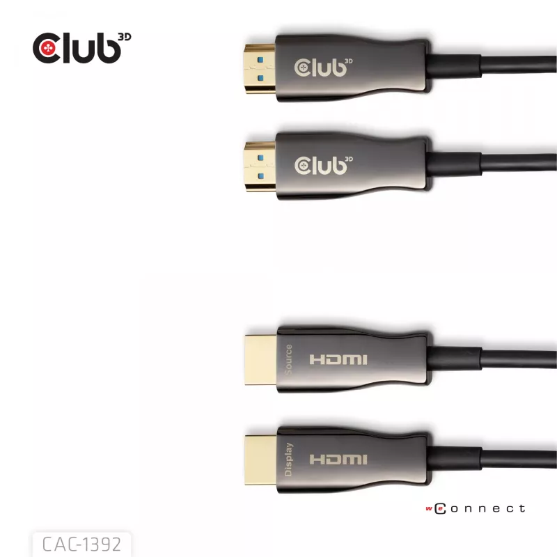 Cable AOC híbrido CLUB3D HDMI™ 8K60Hz/4K120Hz 30m / 98,42 ft, 30 m, HDMI tipo A (estándar), HDMI tipo A (estándar), 48 Gbit/s, negro