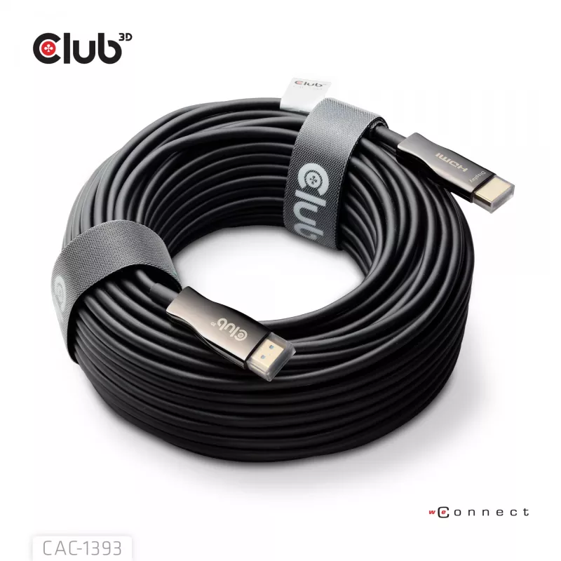 Cable AOC híbrido Club 3D HDMI 8K60Hz / 4K120Hz 50 m, HDMI tipo A macho–macho